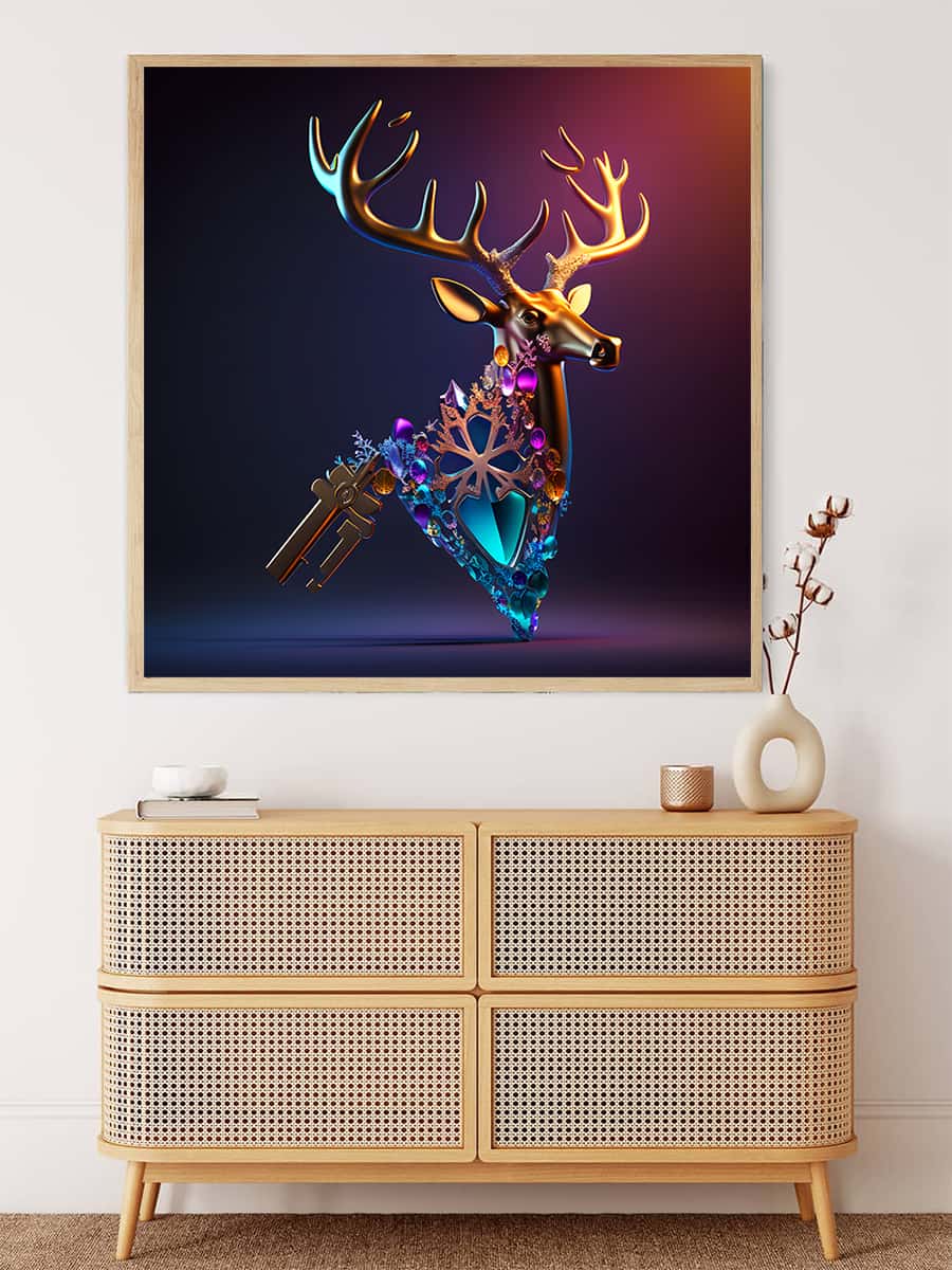 2+1 gratis! |  AB Diamond Painting - Hirsch im Lichtstrahl