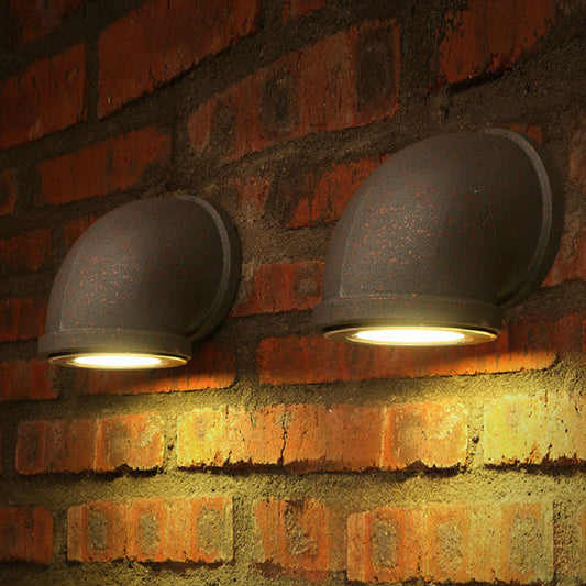 Zeitgenössische industrielle Rohr-Eisen-LED-Wandlampe für das Wohnzimmer