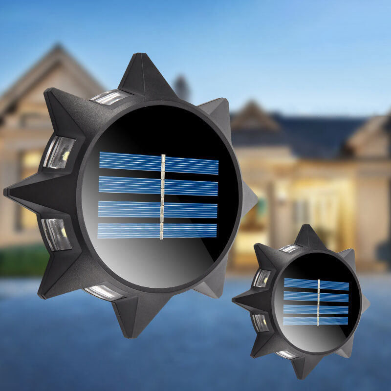 Outdoor Solar Achteckig Rund ABS LED Wandleuchte Lampe