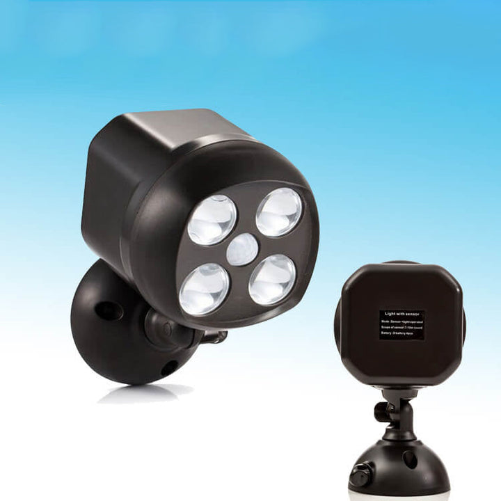 Einfache Spotlight 4 LED Rotationssensor Straßenlicht Wandleuchte Lampe