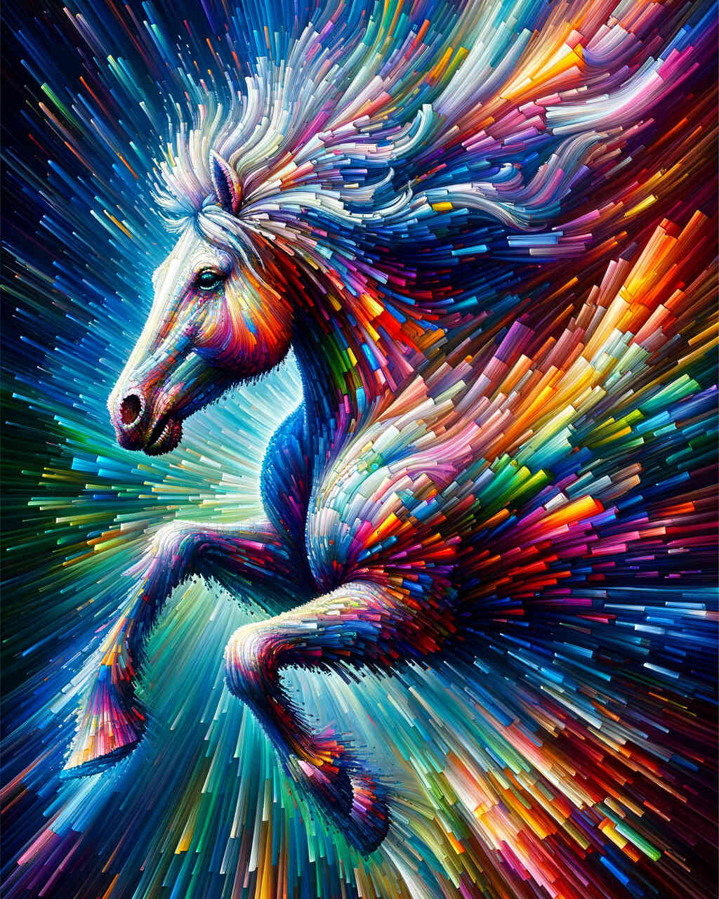 2+1 gratis! |  Diamond Painting - Pferd Farbflash