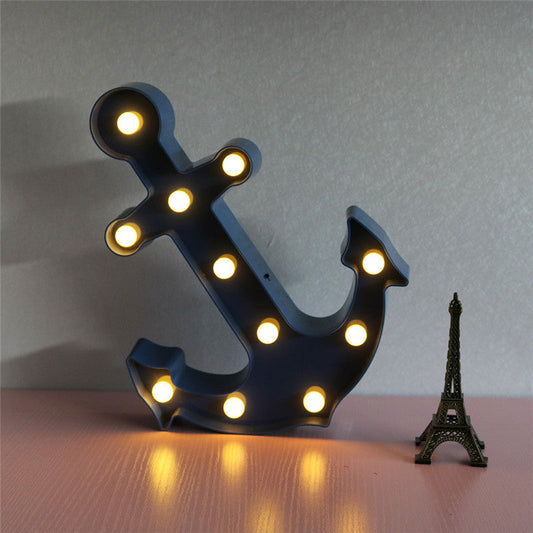 Skandinavische moderne Boot Anker ABS Batterie LED Wand Sconce Lampe