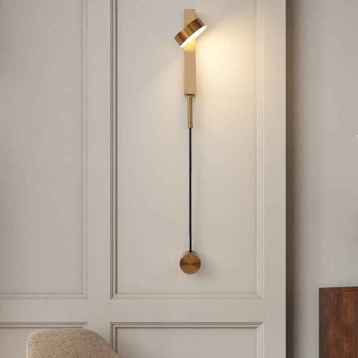 Moderne minimalistische lange Aluminium Eisen Acryl LED Wandleuchte Lampe für Schlafzimmer