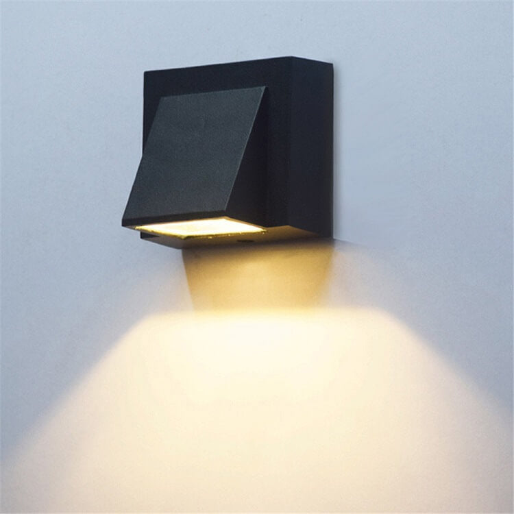 Moderne Einfache Geometrische Quadratische LED Außen Wasserdichte Wand Scone Lampe