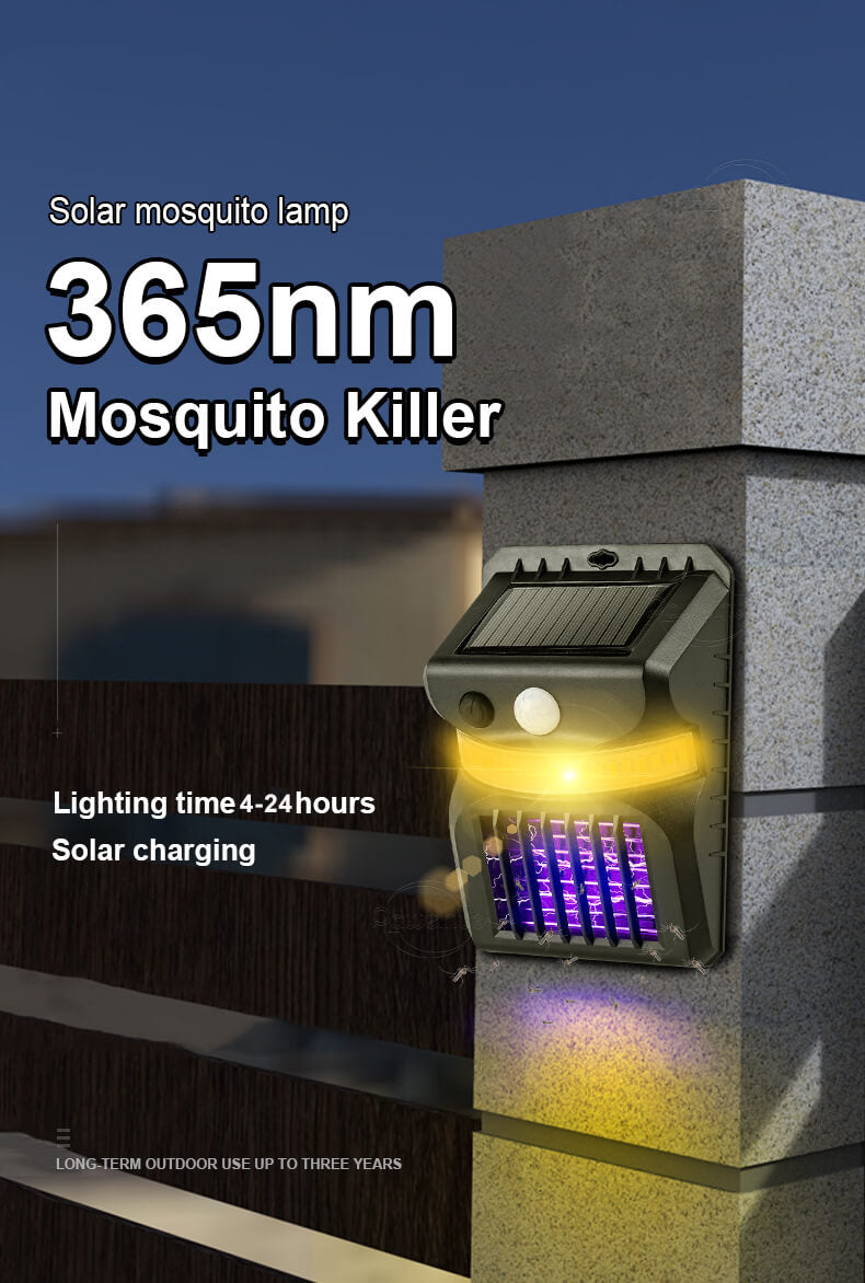 Solar Mückenabwehr Funktion Human Intelligent Sensor Außen Garten Wand Scheinwerfer Lampe