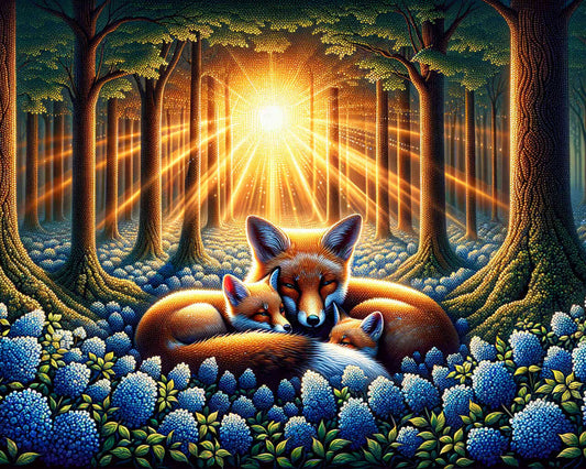 2+1 gratis! |  Diamond Painting - Fuchs Mutter