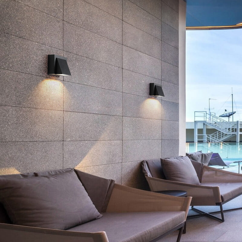 Moderne Einfache Geometrische Quadratische LED Außen Wasserdichte Wand Scone Lampe