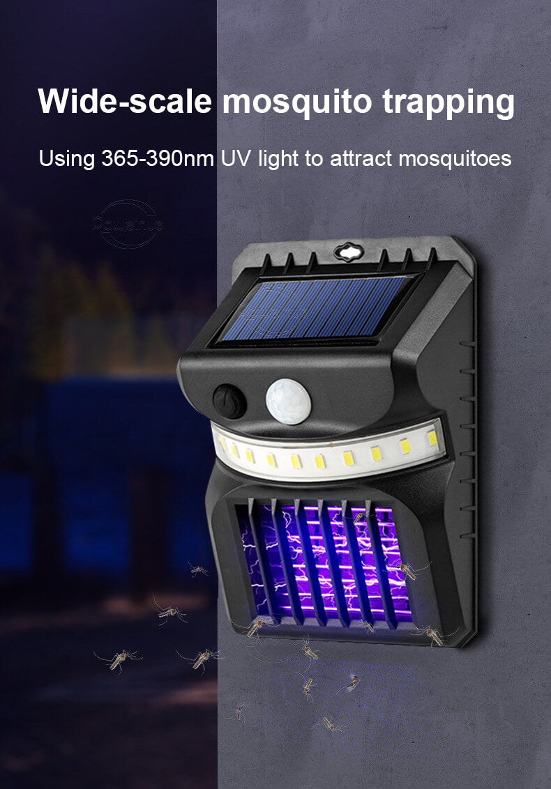 Solar Mückenabwehr Funktion Human Intelligent Sensor Außen Garten Wand Scheinwerfer Lampe