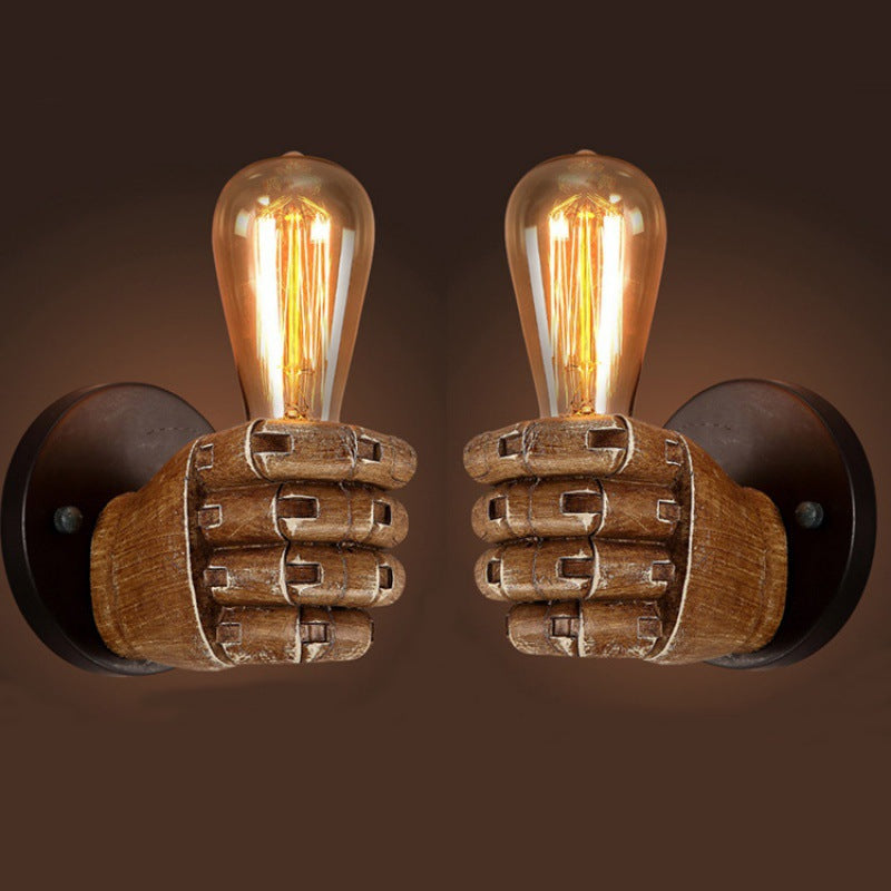 Traditionelle Vintage Faust Harz 1-Lampe Wand Sconces Lampe Für Wohnzimmer