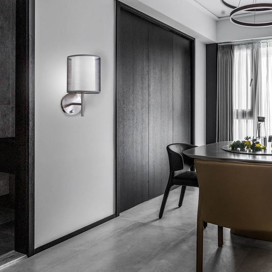 Moderner Minimalistischer Zylinder Eisen Gaze 1-Licht Wandleuchte Lampe Für Wohnzimmer