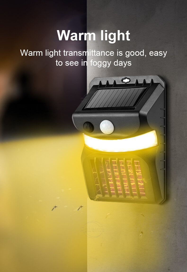 Solar Mückenabwehr Funktion Human Intelligent Sensor Außen Garten Wand Scheinwerfer Lampe