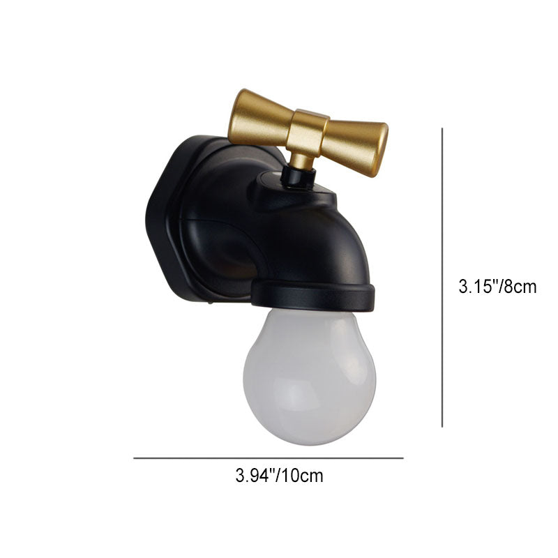 Moderne kreative Wasserhahn ABS PC USB LED Nachtlicht Wandleuchte Lampe