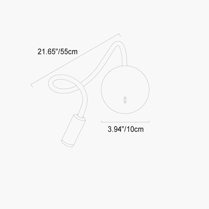 Zeitgenössische Nordic Runde Retractable Gebogene Eisen LED Wandleuchte Lampe Für Wohnzimmer