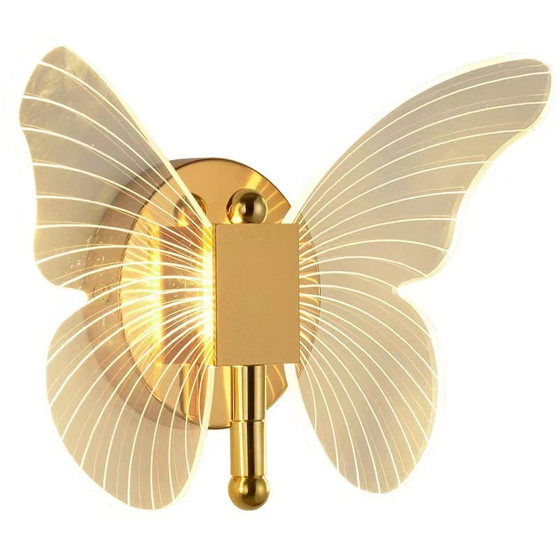 Moderner Minimalistischer Schmetterling Metall Acryl LED Wandleuchte Lampe Für Schlafzimmer