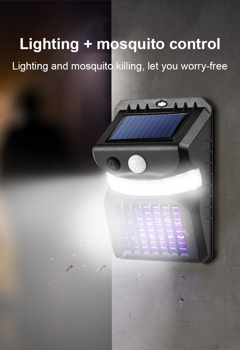Solar Mückenabwehr Funktion Human Intelligent Sensor Außen Garten Wand Scheinwerfer Lampe
