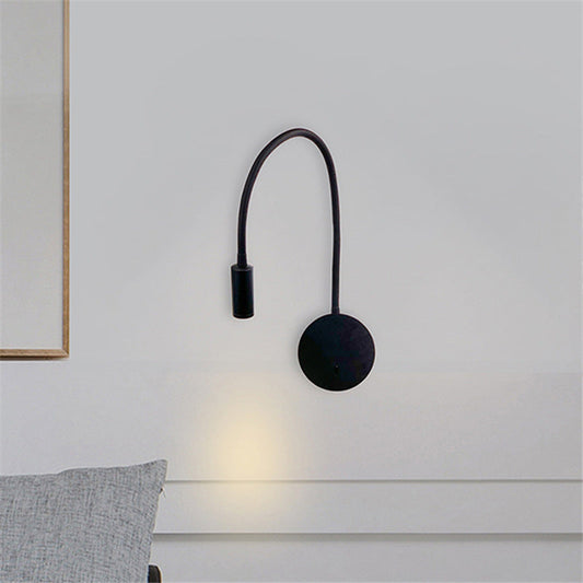 Zeitgenössische Nordic Runde Retractable Gebogene Eisen LED Wandleuchte Lampe Für Wohnzimmer