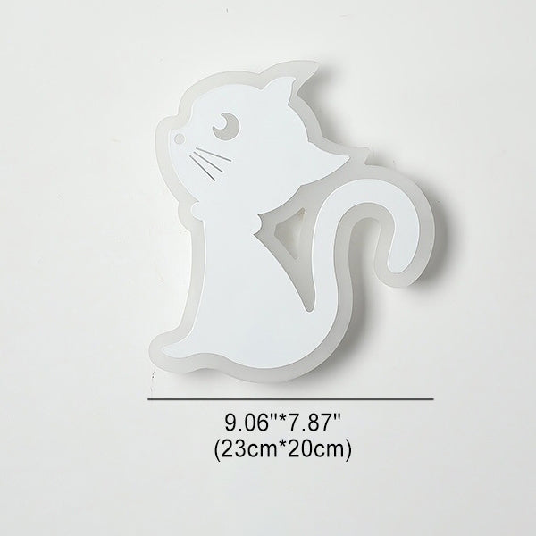 Moderne Schlichtheit Cartoon Katze Eisen Acryl LED Wandlampe für Schlafzimmer