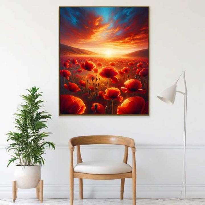 2+1 gratis! |  Diamond Painting - Klatschmohn im Abendrot