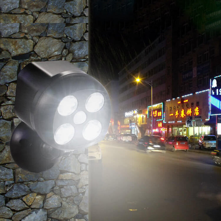 Einfache Spotlight 4 LED Rotationssensor Straßenlicht Wandleuchte Lampe