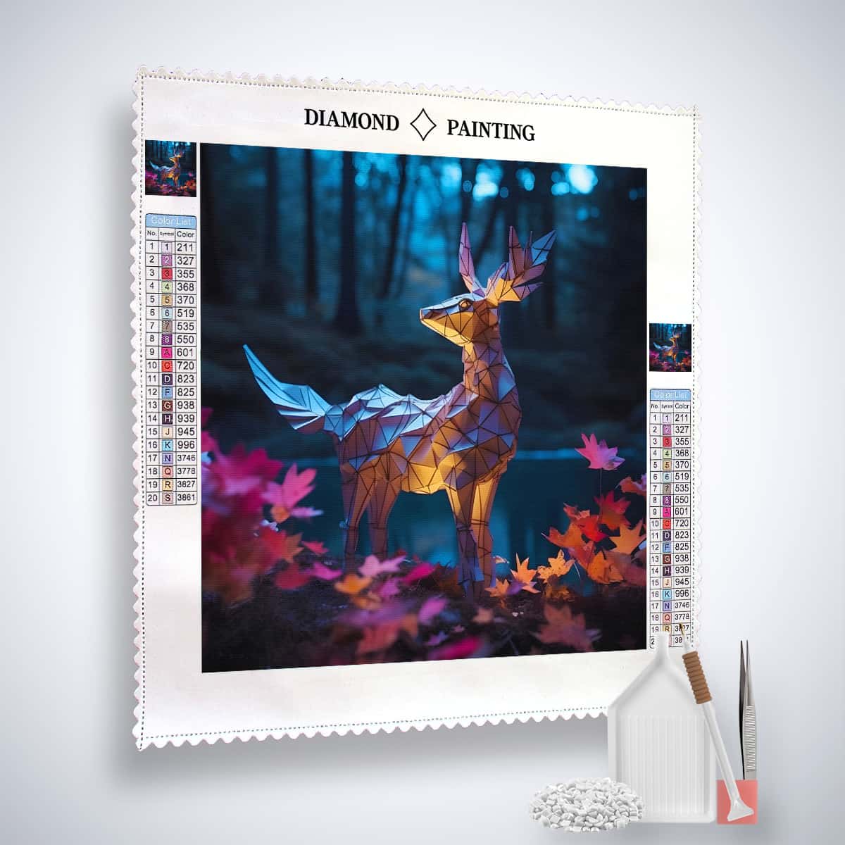 2+1 gratis! |  Diamond Painting - Mystisches Reh im Wald