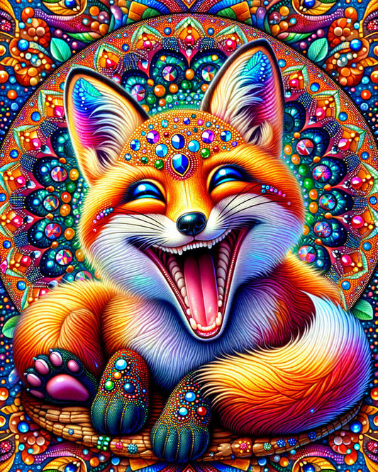 2+1 gratis! |  Diamond Painting - Lachender Fuchs
