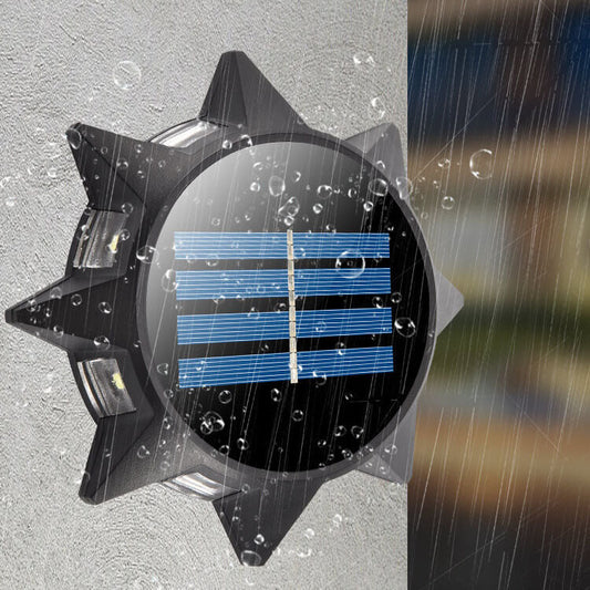 Outdoor Solar Achteckig Rund ABS LED Wandleuchte Lampe
