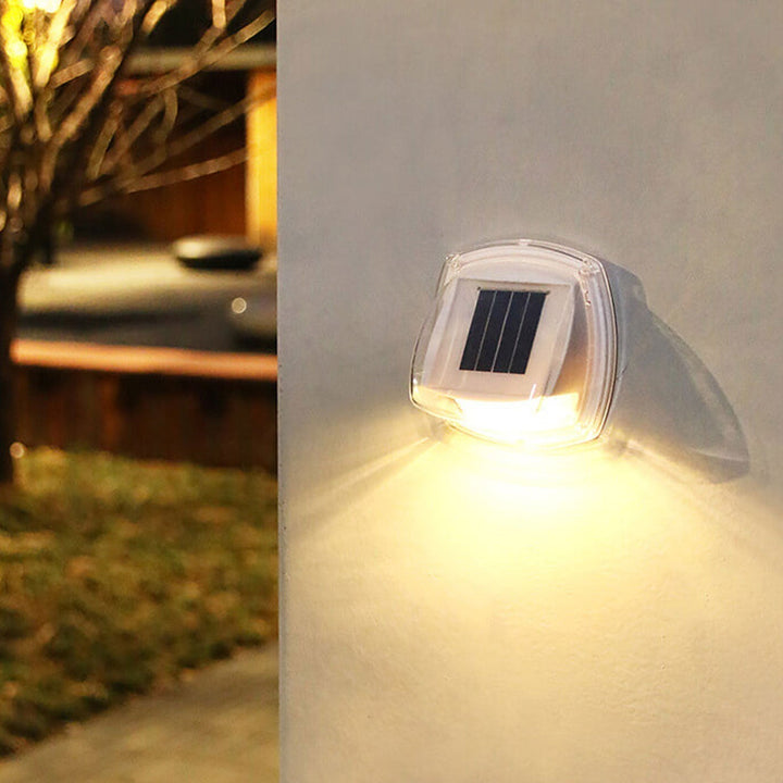 Außen Solar wasserdichte dreieckige LED Wand sconce Lampe