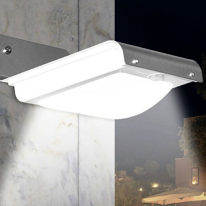 Solar ABS Rechteckige Körpererkennungs-LED Außenwandlampe