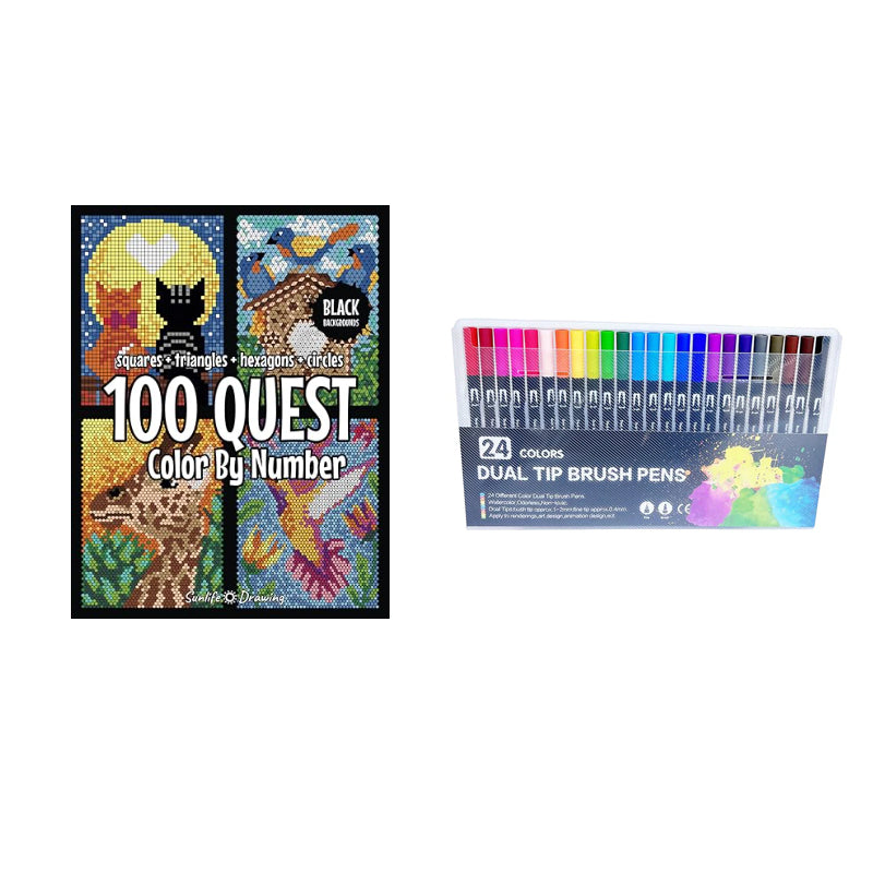 100 QUEST Farbe nach Nummer Buch | 50% RABATT