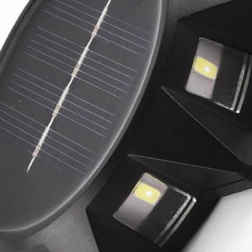 Outdoor Solar Achteckig Rund ABS LED Wandleuchte Lampe