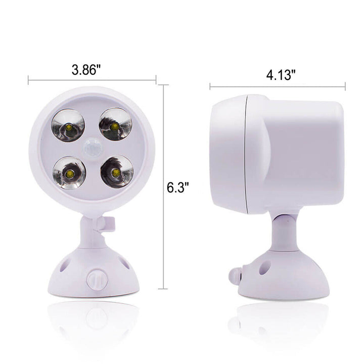 Einfache Spotlight 4 LED Rotationssensor Straßenlicht Wandleuchte Lampe