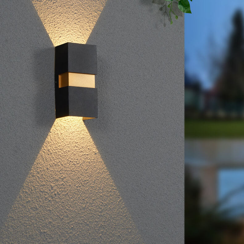 Outdoor Einfache Aluminium Quadrat LED Regensichere Wand Sconce Lampe