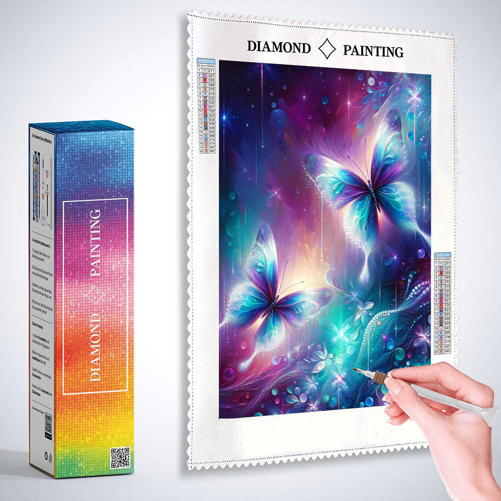 2+1 gratis! |  Diamond Painting - Schmetterlingspaar