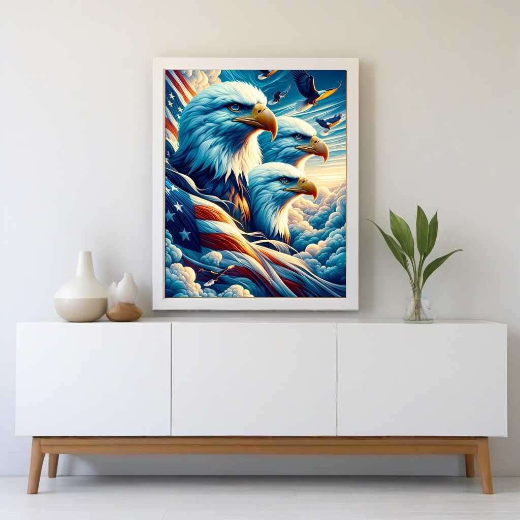 2+1 gratis! |  Diamond Painting - Adlerfamilie