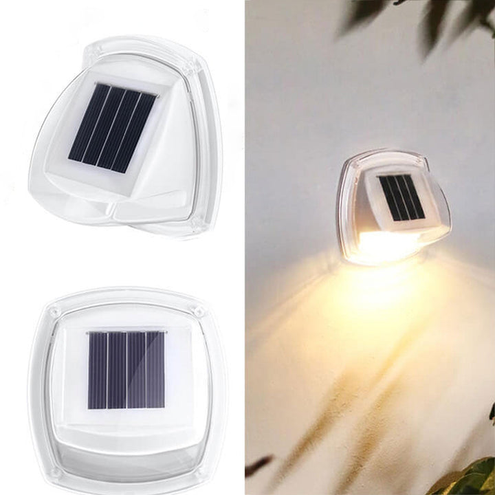 Außen Solar wasserdichte dreieckige LED Wand sconce Lampe