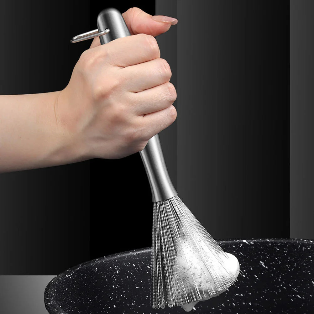 CleanPro™ - Edelstahl-Pfannenbürste mit Langem Griff [50% Rabatt ]