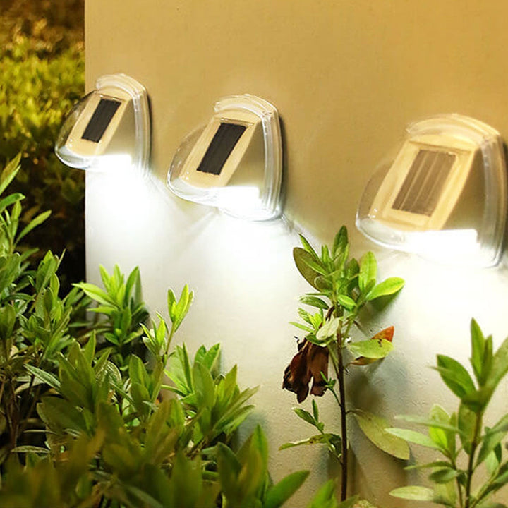 Außen Solar wasserdichte dreieckige LED Wand sconce Lampe