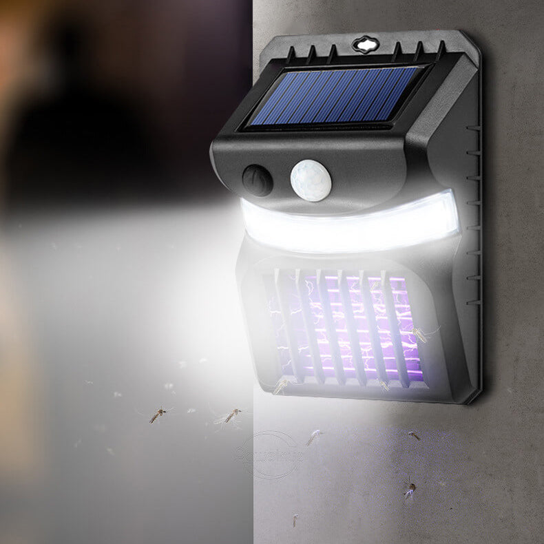 Solar Mückenabwehr Funktion Human Intelligent Sensor Außen Garten Wand Scheinwerfer Lampe