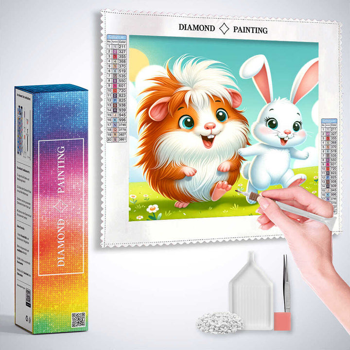 2+1 gratis! |  Diamond Painting - Fröhliche Gefährten