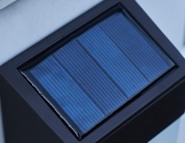 Solar Square Frosted Glass Wasserdicht Außen LED Wandleuchte Lampe