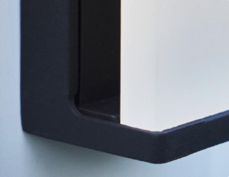Solar Square Frosted Glass Wasserdicht Außen LED Wandleuchte Lampe