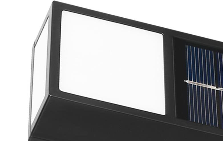 Solar Outdoor Rechteckige LED Wasserdichte Patio Zaun Wand Sconces Lampe