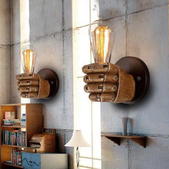 Traditionelle Vintage Faust Harz 1-Lampe Wand Sconces Lampe Für Wohnzimmer