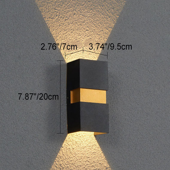 Outdoor Einfache Aluminium Quadrat LED Regensichere Wand Sconce Lampe