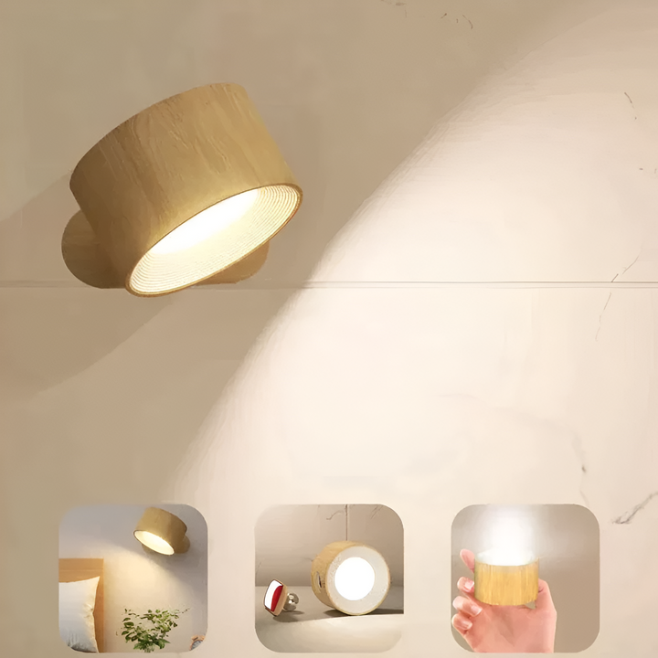 360° Touch-Control LED-Wandleuchte - kabellos & über USB aufladbar
