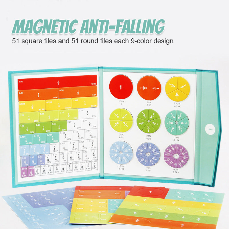 MatheKid™ - Magnetic Fraction Educational Puzzle - Lernen Sie Mathe auf spielerische Art!
