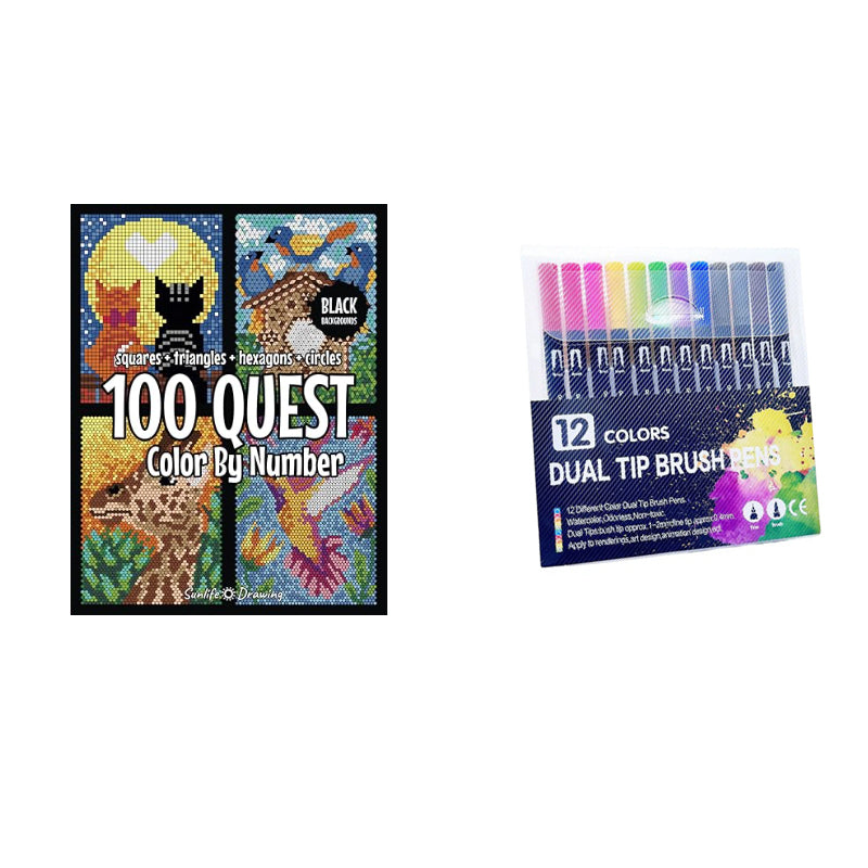 100 QUEST Farbe nach Nummer Buch | 50% RABATT