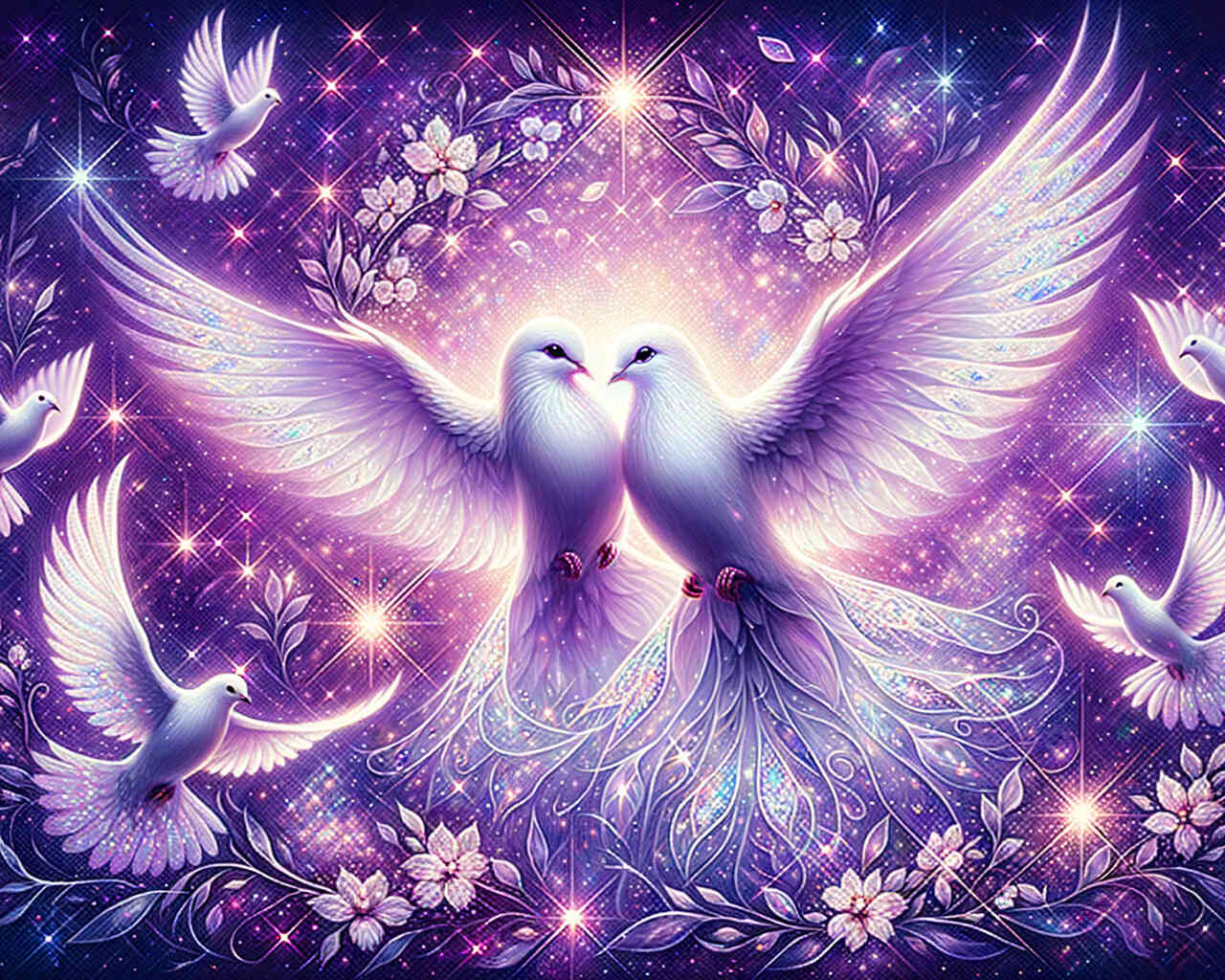 2+1 gratis! |  Diamond Painting - Taubenduo