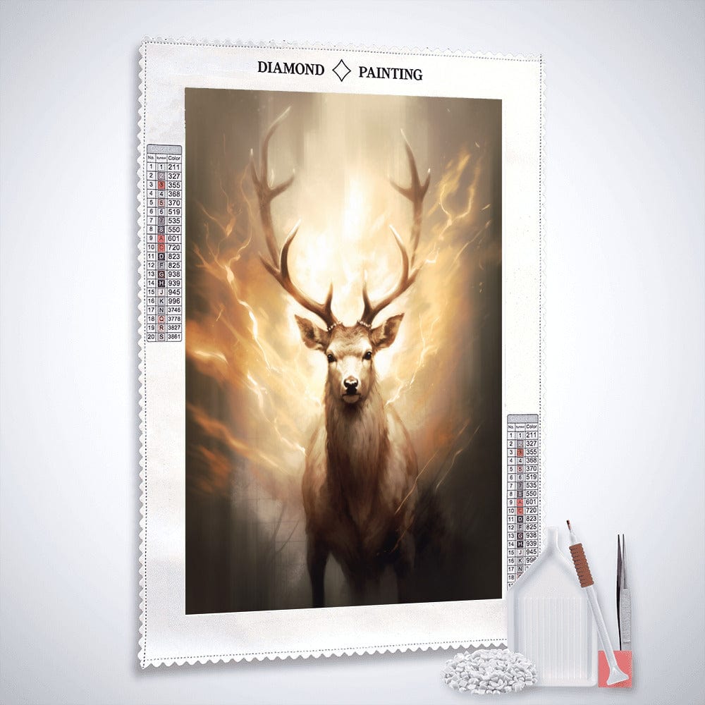 2+1 gratis! |  Diamond Painting -  Blitzender Hirsch
