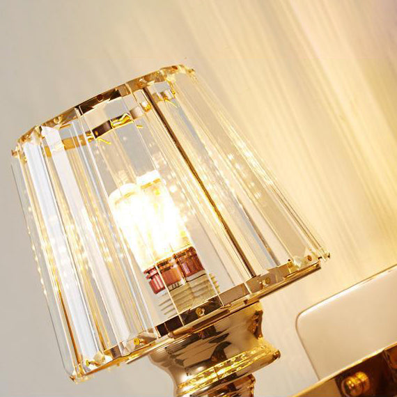 Moderne Minimalistische Ovale Zylinder Hardware Kristall 1-Licht Wandlamp Für Schlafzimmer